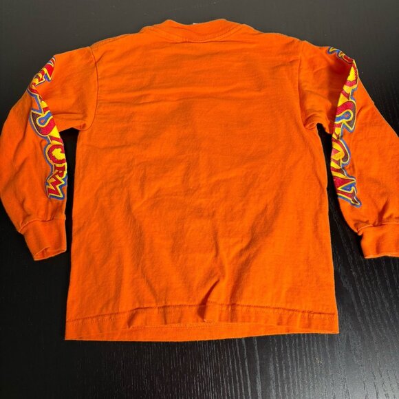 Vintage 90s POWER RANGERS Ninja Storm Boys Kids Small Orange T-Shirt Long Sleeve - Picture 5 of 6